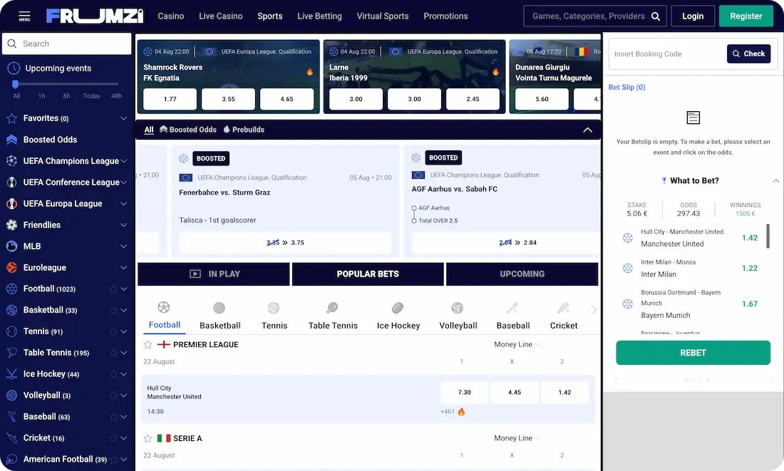 frumzi casino sport